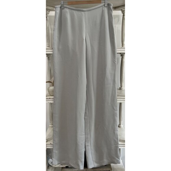 Armani Collezioni in Light Grey Straight Leg Trousers Size 46 10 Pants